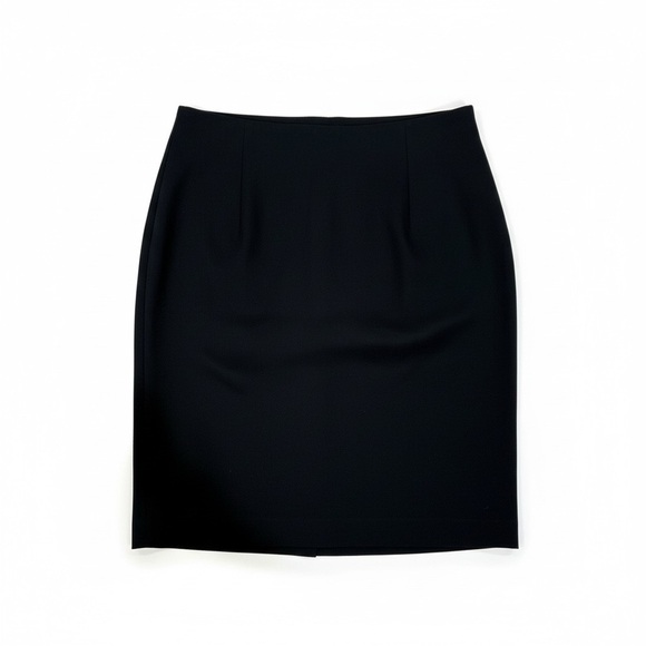 Chico’s Black Pull On Pencil Skirt Size 1   (Fit M 8-10) Faux Pocket Detail - Picture 3 of 7
